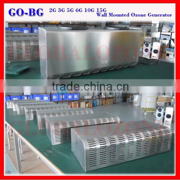 Wall mounted ozone generator cabinet for space disinfection