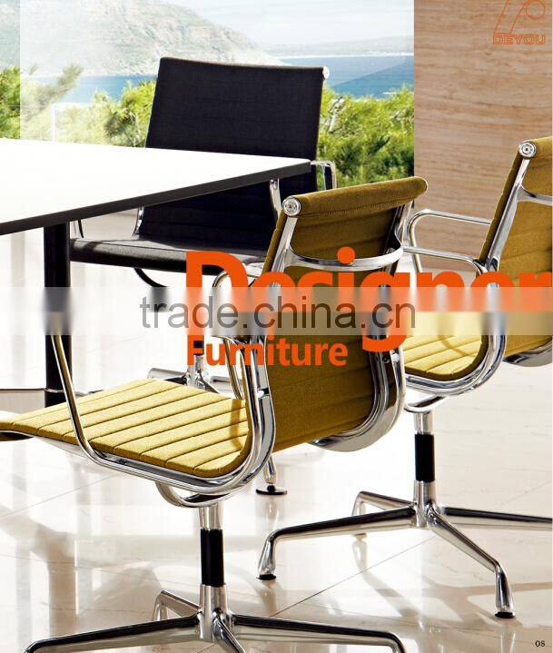 EA108 Modern fabric ribbed replica office conference chair with glides