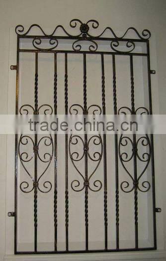 Toping-selling newest wrought iron window grill design
