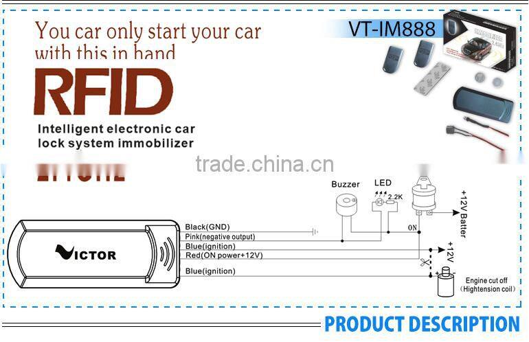 Hot sell Intelligent start car alarm immobilizer system