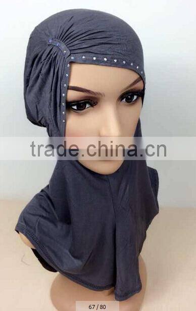 C066 new style big size ninja inner underscarf with rhinestones,full underscarf to cover neck
