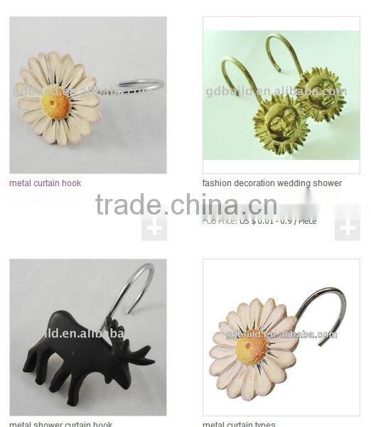 high quality pink shower curtain hooks