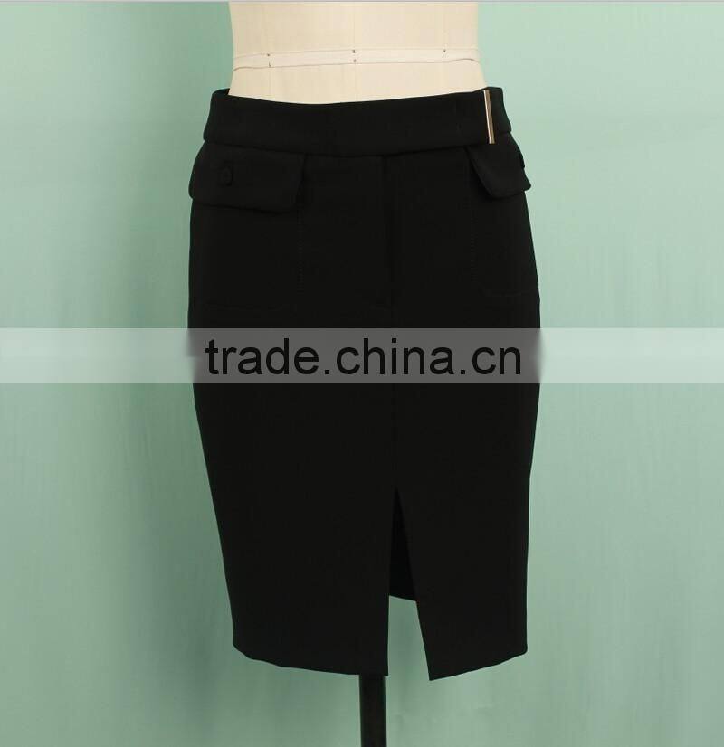 Latest ladies office wear designs short black pencil skirt formal short skirt