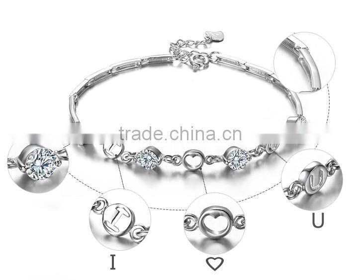 jewelry fashion silver cable bracelets for Christmas