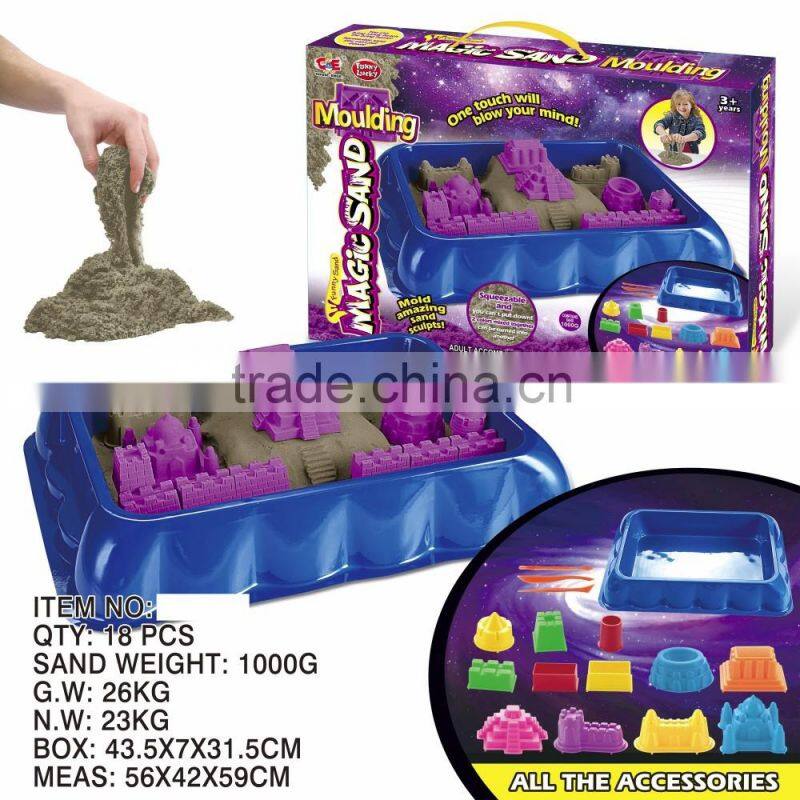 1000G Kids DIY magic sand with sand tray,kids toys sand, magic toy sand