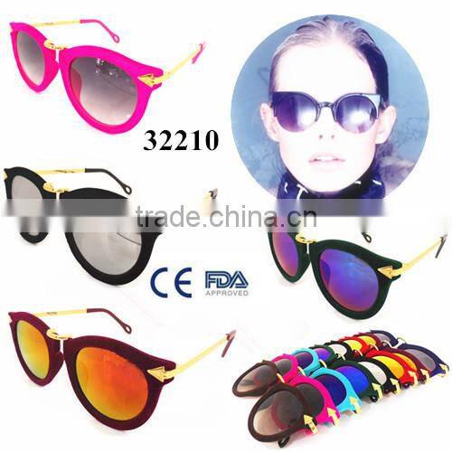 2015 the newest and popular sunglass with flocking materials