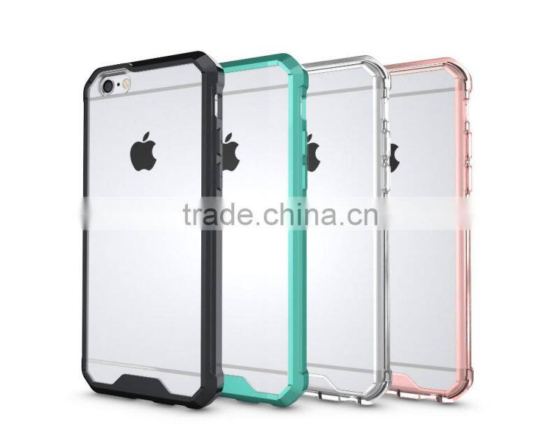 Free sample clear pc+ tpu case for iphone 6s plus
