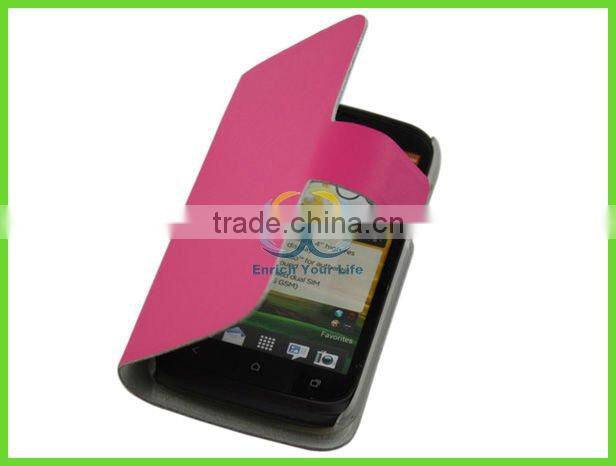 Romantic pink leather skins for cell phones case for htc