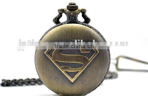 Wholesale analog quartz pocket watch supermen antique pocket watch from China