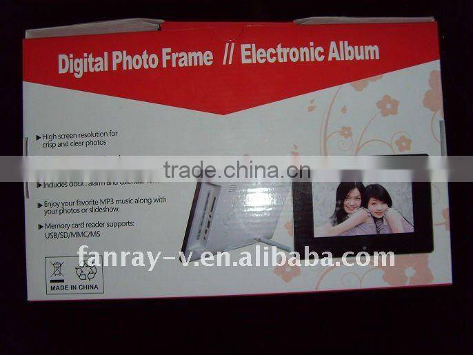 New design! Promotion gifts! 7 inch touch buttons digital photo frame