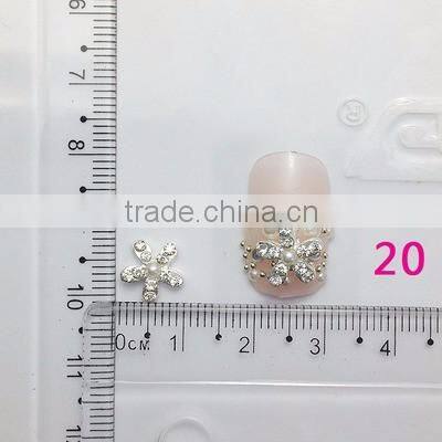 3D Nail Art DIY Decoration Black & White Color Bow Flower &Snowflake Pattern Nail Rhinestone Stickers For Manicure Tools