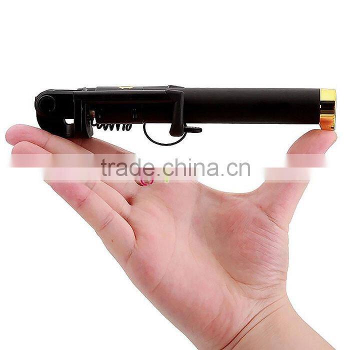 Universal Handheld Extendable Self Monopod Holder Bluetooth Selfie Stick 2016 For Smartphone Black