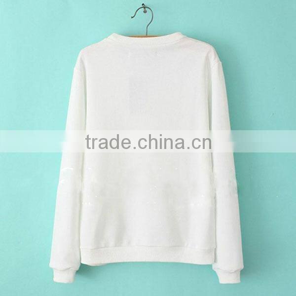 New! 2014 Hot Sale Pretty Fashion Loose Fit Lady Hoody Printed (lyt-0400083)