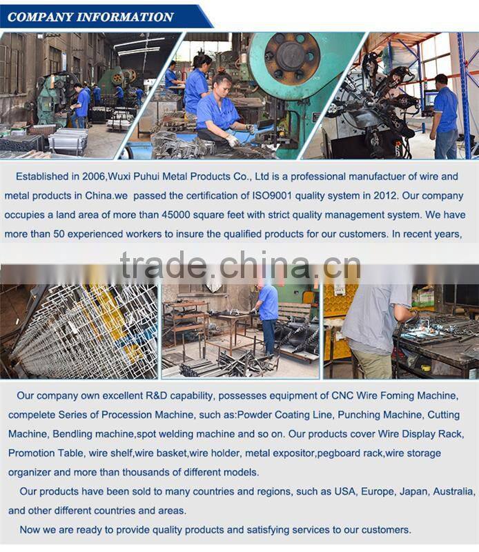 company metal wire counter display rack multilayer