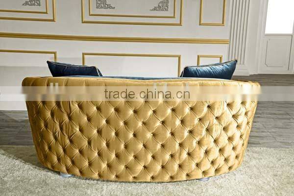 european new classic italian chesterfield design fabric sofa set AL033
