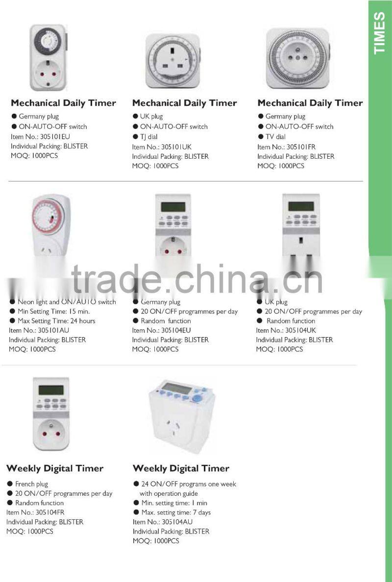 Honest Supplier SINOWELL 8 Outlet Power Strip Timer Plug