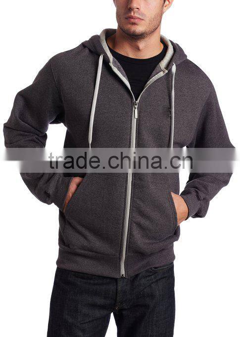 cotton hoody, french terry hoody, hoody with contrast color, mens hoody