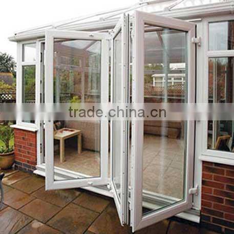 French Sliding upvc window high quality folding big upvc window