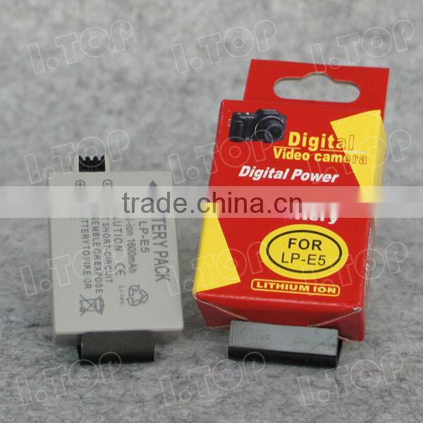 Factory price 7.4V 1600mAh LP-E5 Camera Battery for Canon, made in China