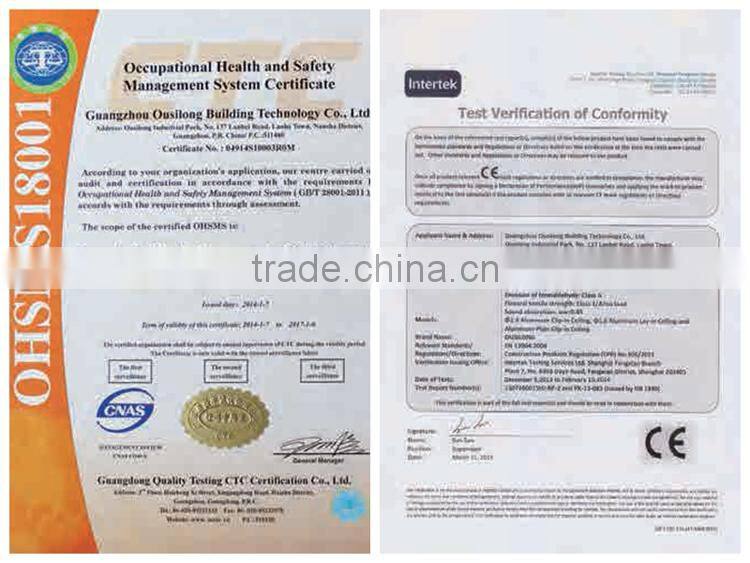 Fire Proofing Perforated Aluminum Sheet False Ceiling Tiles 600x600 mm