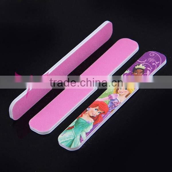 Wide cute girl use nail file,square shape nail file wholesale