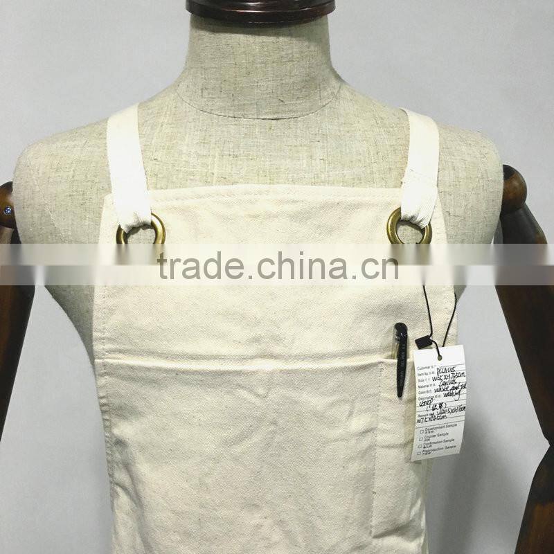 custom hign quality canvas bartenders uniform apron with towel loop