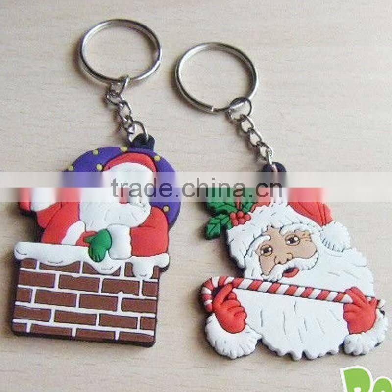 Christmas theme promotional fashion key ring chains