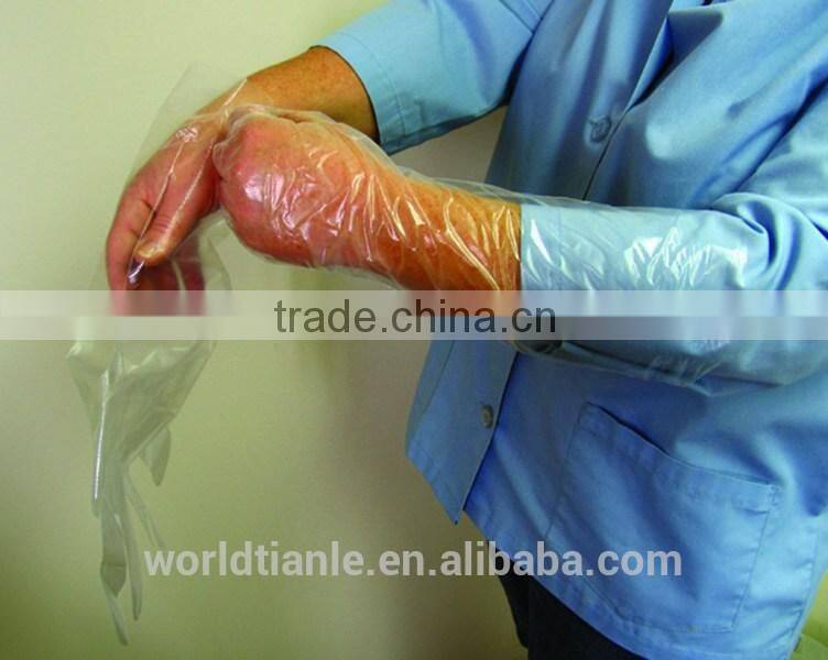 Best popular plastic gloves!Good quality and cheap elbow-length polyethylene gloves