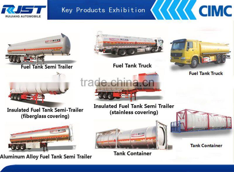 CIMC 3 axles Cryogenic liquid tank semi-trailer/fuel Tank Semi trailer