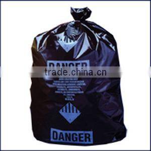 Biohazard Waste Disposable Bag, 7-10 gallon Capacity, 24" Length x 24" Width, Medium, Red (Pack of 50)