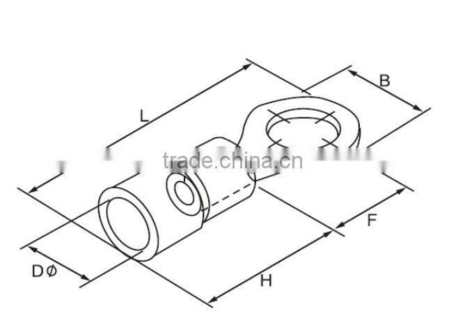 High Quality 0.5 - 1.5mm2 (A.W.G 22-16) Crimping Terminal Series Red Round Insulated Ring Terminal Connector Crimp Terminal