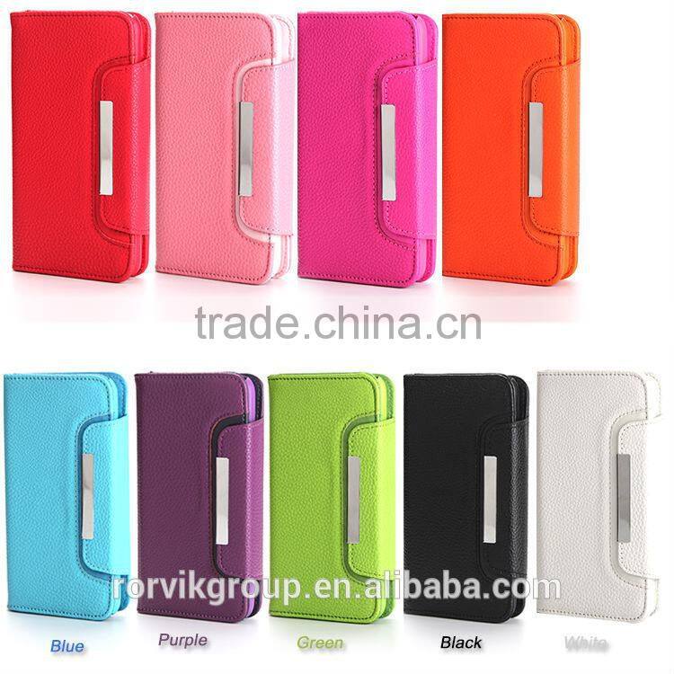 2 in 1 detachable design stand leather flip cover for samsung s6