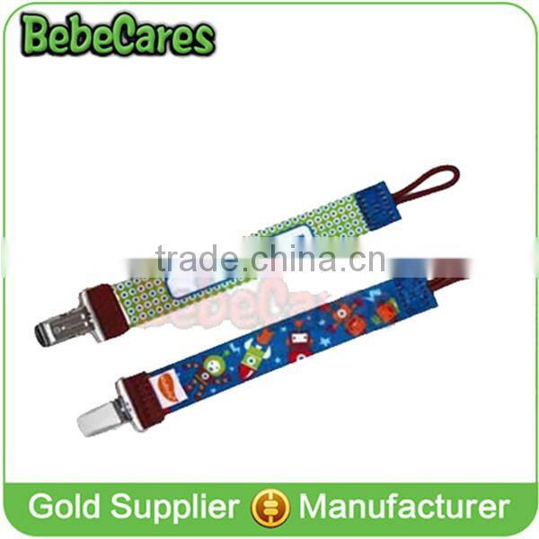 baby cute pacifier clip with cartoon strap