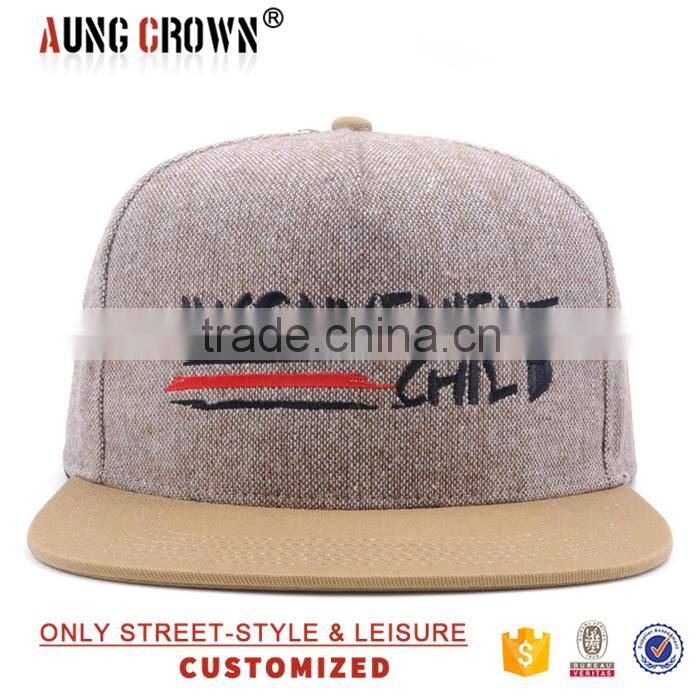 american flat brim blank 5 panels caps