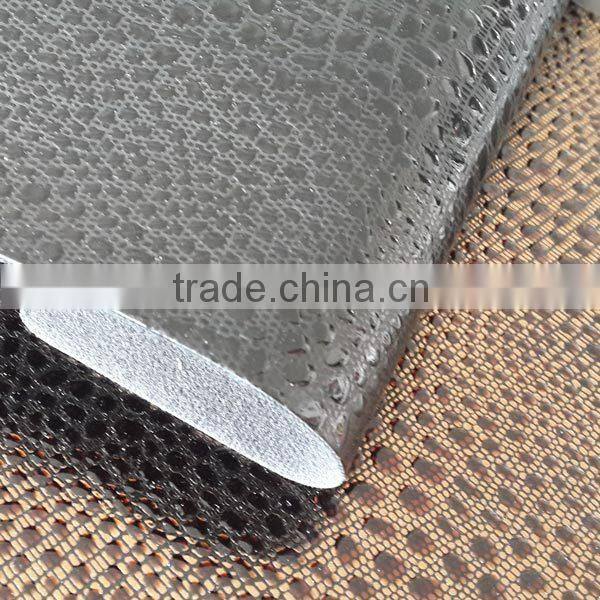 Animal print material wholesale faux leather fabric for making shoes