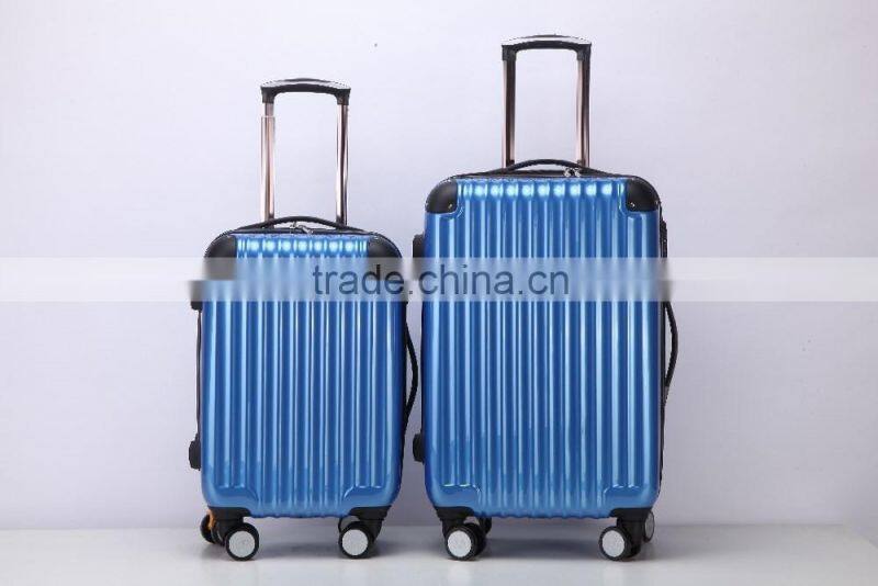 PC+ABS Blue Travel Cabin Luggage Suitcase Set With 3-Dial Combination TSA Lock