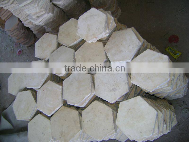 Beige color Handmade terracotta tiles
