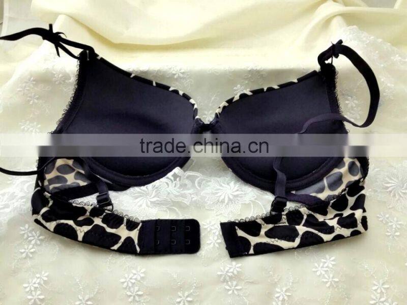 Lovely Cow Print Push Up Bra and Panty Set (EBP147B)