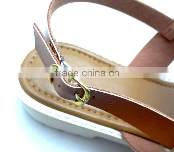 Latest ladies fancy design black pu leathaer flat sandals with ankle tassel strap women summer shoes pictures