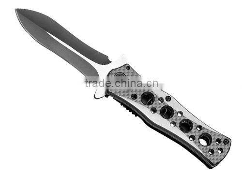 brushed metal finished pocket knife Practical Knife