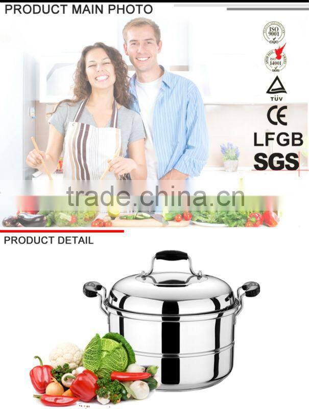 Stainless steel high quality steamer with bakelite handle