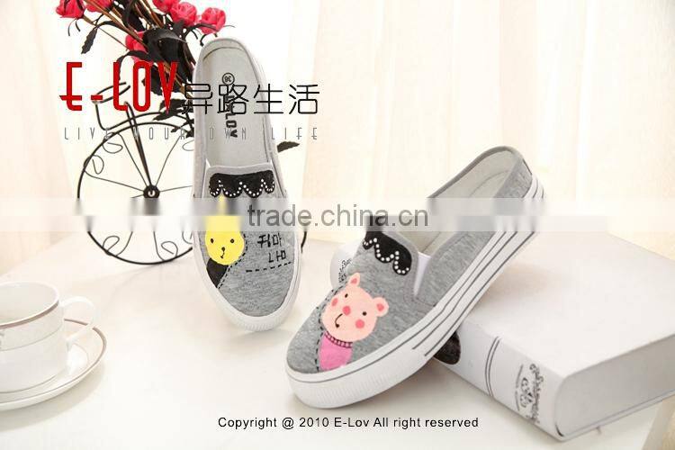 NO.WBT015G Hot sales high quality gray canvas shoes