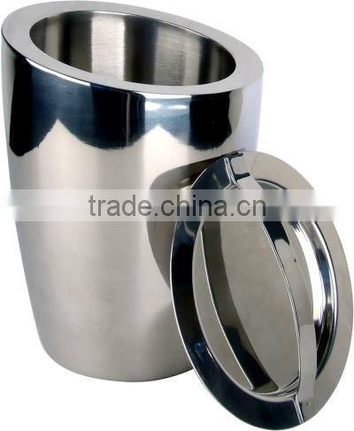 Metal creative custom stainless steel double wall ice bucket