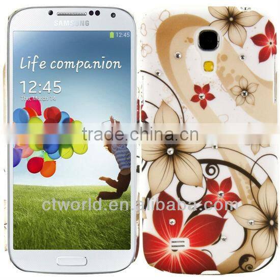 rhinestone crystal 3D flower case for samsung S4 mini