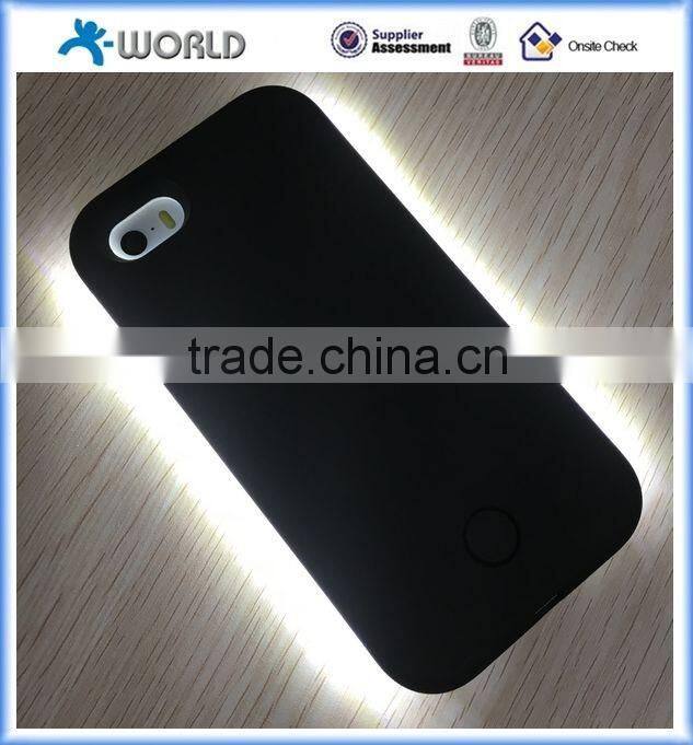 hot selling led bulb flash light case for iphone 6s/6s plus, selfie led case for iphone 5