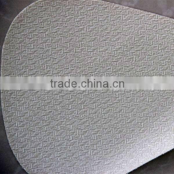 Semi PU leather for furniture textile material usage with silver color