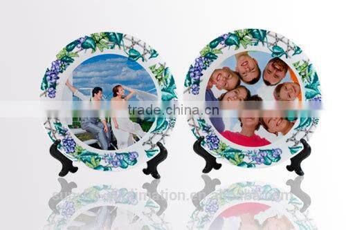 8'' Plate With Leguminosae Rim/ Blank ceramic plate/ Nice printable plate/ Plate for sublimation/ Good decorated plate