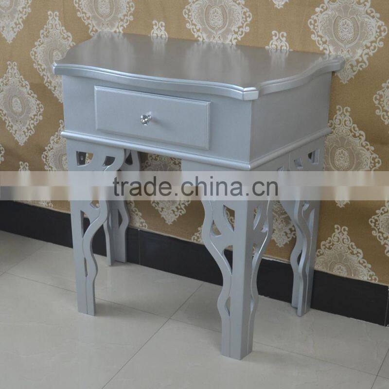 European style antique solid wood silver cabinet with 1 drawer
