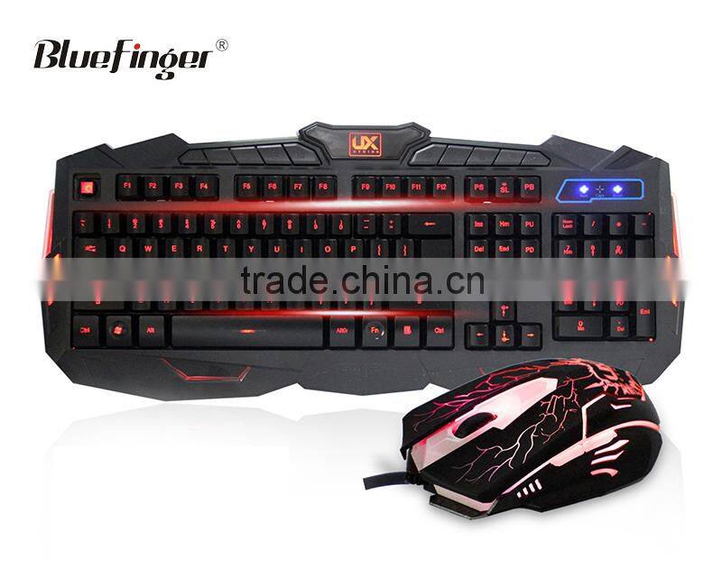 Custom Mac Keyboard and 2400DPI Adjustable USB backlit mouse