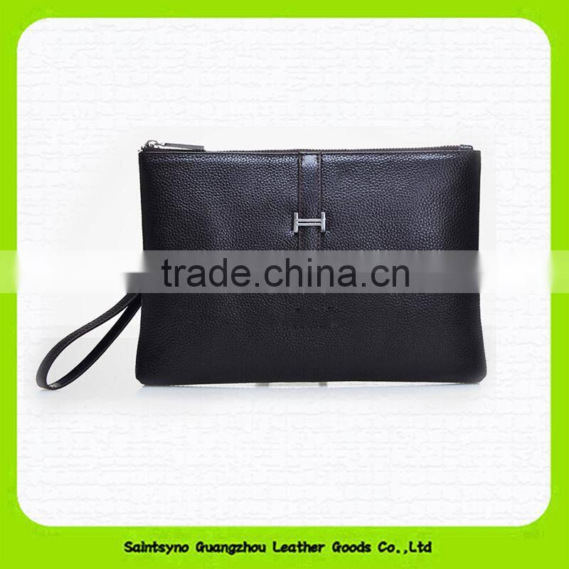 15696 Business man leather clutch bag with strap